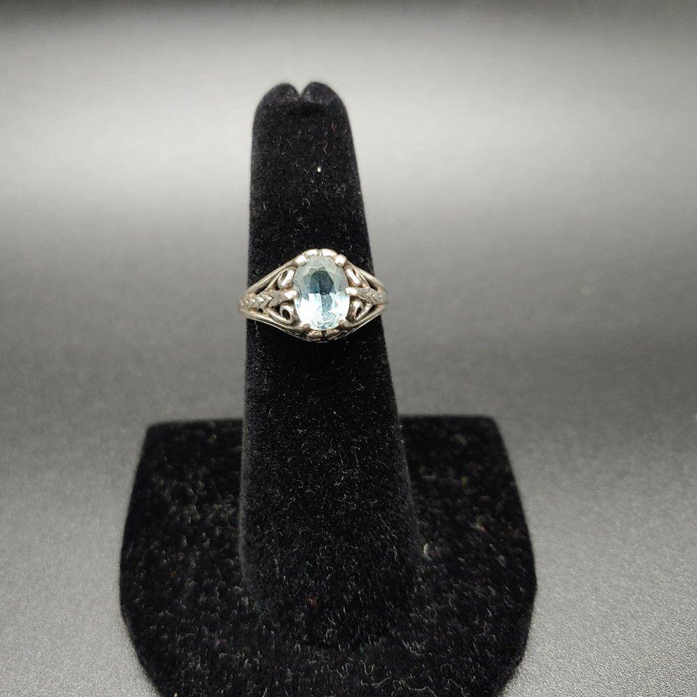 Silver Blue Topaz Ring